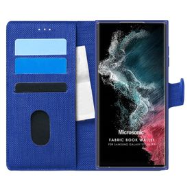 Microsonic Samsung Galaxy S22 Fabric Book Wallet Kılıf