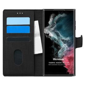 Microsonic Samsung Galaxy S22 Fabric Book Wallet Kılıf