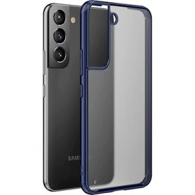 Microsonic Samsung Galaxy S22 Frosted Frame Lacivert Cep Telefonu Kılıfı
