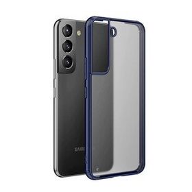 Microsonic Samsung Galaxy S22 Frosted Frame Lacivert Cep Telefonu Kılıfı