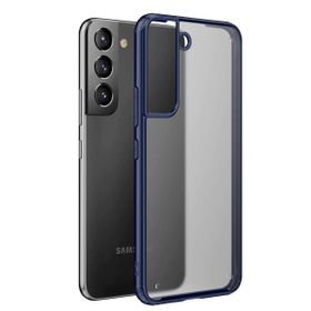Microsonic Samsung Galaxy S22 Frosted Frame Lacivert Cep Telefonu Kılıfı