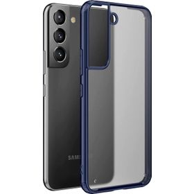 Microsonic Samsung Galaxy S22 Frosted Frame Lacivert Cep Telefonu Kılıfı