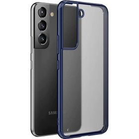Microsonic Samsung Galaxy S22 Frosted Frame Lacivert Cep Telefonu Kılıfı