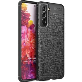 Microsonic Samsung Galaxy S22 Plus Deri Dokulu Silikon Siyah Kılıf