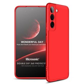Microsonic Samsung Galaxy S22 Plus Double Dip 360 Protective Kırmızı Cep Telefonu Kılıfı