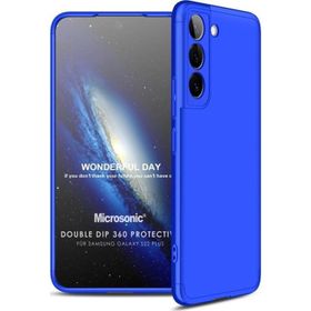Microsonic Samsung Galaxy S22 Plus Double Dip 360 Protective Mavi Cep Telefonu Kılıfı