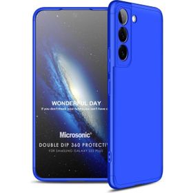 Microsonic Samsung Galaxy S22 Plus Double Dip 360 Protective Mavi Cep Telefonu Kılıfı