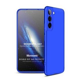 Microsonic Samsung Galaxy S22 Plus Double Dip 360 Protective Mavi Cep Telefonu Kılıfı