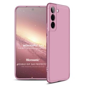 Microsonic Samsung Galaxy S22 Plus Double Dip 360 Protective Rose Gold Cep Telefonu Kılıfı