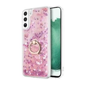 Microsonic Samsung Galaxy S22 Plus Glitter Liquid Holder Pembe Kılıf