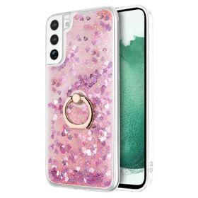 Microsonic Samsung Galaxy S22 Plus Glitter Liquid Holder Pembe Kılıf