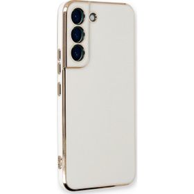 Microsonic Samsung Galaxy S22 Plus Olive Plated Beyaz Cep Telefonu Kılıfı