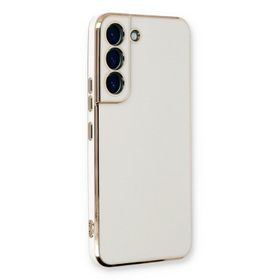 Microsonic Samsung Galaxy S22 Plus Olive Plated Beyaz Cep Telefonu Kılıfı