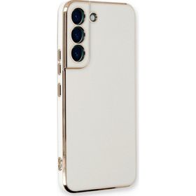 Microsonic Samsung Galaxy S22 Plus Olive Plated Beyaz Cep Telefonu Kılıfı