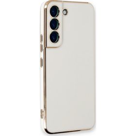Microsonic Samsung Galaxy S22 Plus Olive Plated Beyaz Cep Telefonu Kılıfı