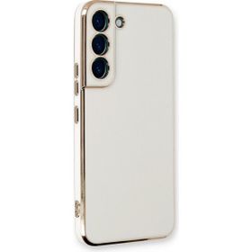 Microsonic Samsung Galaxy S22 Plus Olive Plated Beyaz Cep Telefonu Kılıfı