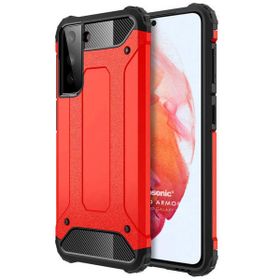 Microsonic Samsung Galaxy S22 Plus Rugged Armor Kırmızı Cep Telefonu Kılıfı