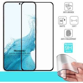 Microsonic Samsung Galaxy S22 Plus Seramik Matte Flexible Siyah Ekran Koruyucu