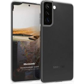 Microsonic Samsung Galaxy S22 Plus Transparent Soft Beyaz Cep Telefonu Kılıfı