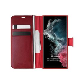 Microsonic Samsung Galaxy S22 Ultra Delux Leather Wallet Cep Telefonu Kılıfı