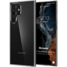 Microsonic Samsung Galaxy S22 Ultra Non Yellowing Crystal Clear Sararma Önleyici Kristal Şeffaf Kılıf