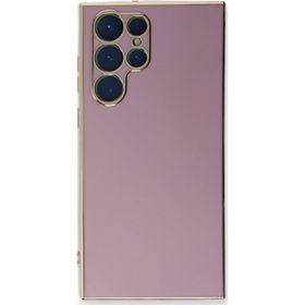 Microsonic Samsung Galaxy S22 Ultra Olive Plated Lila Cep Telefonu Kılıfı