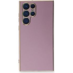 Microsonic Samsung Galaxy S22 Ultra Olive Plated Lila Cep Telefonu Kılıfı