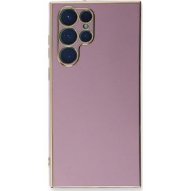 Microsonic Samsung Galaxy S22 Ultra Olive Plated Lila Cep Telefonu Kılıfı