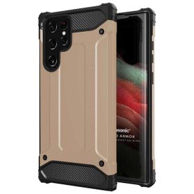 Microsonic Samsung Galaxy S22 Ultra Rugged Armor Gold Cep Telefonu Kılıfı