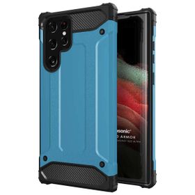 Microsonic Samsung Galaxy S22 Ultra Rugged Armor Mavi Cep Telefonu Kılıfı