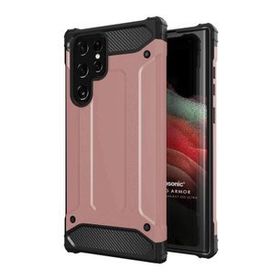 Microsonic Samsung Galaxy S22 Ultra Rugged Armor Rose Gold Cep Telefonu Kılıfı