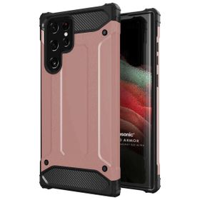 Microsonic Samsung Galaxy S22 Ultra Rugged Armor Rose Gold Cep Telefonu Kılıfı