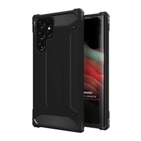 Microsonic Samsung Galaxy S22 Ultra Rugged Armor Siyah Cep Telefonu Kılıfı