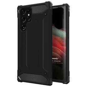 Microsonic Samsung Galaxy S22 Ultra Rugged Armor Siyah Cep Telefonu Kılıfı