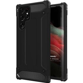 Microsonic Samsung Galaxy S22 Ultra Rugged Armor Siyah Cep Telefonu Kılıfı