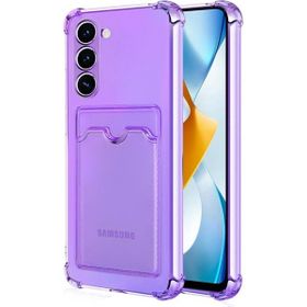 Microsonic Samsung Galaxy S23 Card Slot Shock Lila Cep Telefonu Kılıfı