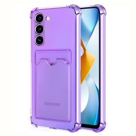Microsonic Samsung Galaxy S23 Card Slot Shock Lila Cep Telefonu Kılıfı