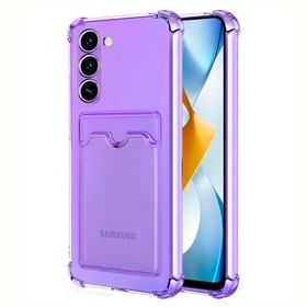 Microsonic Samsung Galaxy S23 Card Slot Shock Lila Cep Telefonu Kılıfı