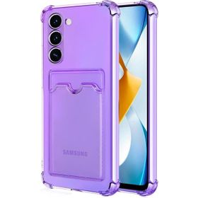 Microsonic Samsung Galaxy S23 Card Slot Shock Lila Cep Telefonu Kılıfı