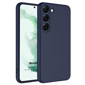 Microsonic Samsung Galaxy S23 Groovy Soft Lacivert Cep Telefonu Kılıfı