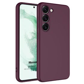 Microsonic Samsung Galaxy S23 Groovy Soft Mor Cep Telefonu Kılıfı