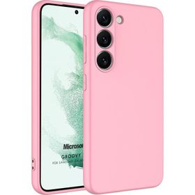 Microsonic Samsung Galaxy S23 Groovy Soft Pembe Cep Telefonu Kılıfı