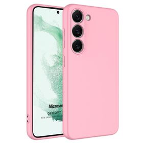 Microsonic Samsung Galaxy S23 Groovy Soft Pembe Cep Telefonu Kılıfı