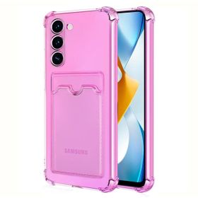 Microsonic Samsung Galaxy S23 Plus Card Slot Shock Pembe Cep Telefonu Kılıfı