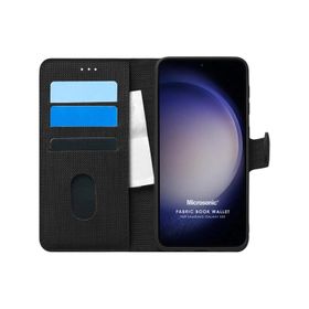 Microsonic Samsung Galaxy S23 Plus Fabric Book Wallet Cep Telefonu Kılıfı