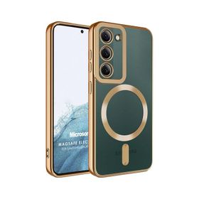 Microsonic Samsung Galaxy S23 Plus Magsafe Luxury Electroplate Cep Telefonu Kılıfı
