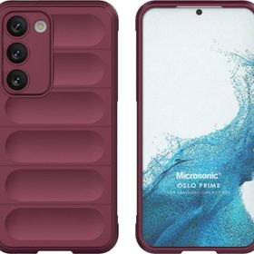 Microsonic Samsung Galaxy S23 Plus Oslo Prime Bordo Cep Telefonu Kılıfı