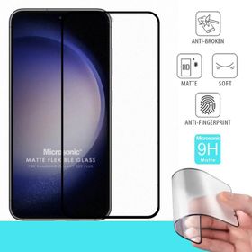 Microsonic Samsung Galaxy S23 Plus Seramik Matte Flexible Siyah Ekran Koruyucu