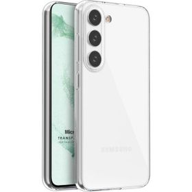 Microsonic Samsung Galaxy S23 Plus Transparent Soft Şeffaf Beyaz Kılıf