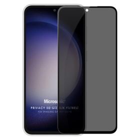 Microsonic Samsung Galaxy S23 Privacy 5D Gizlilik Filtreli Siyah Cam Ekran Koruyucu